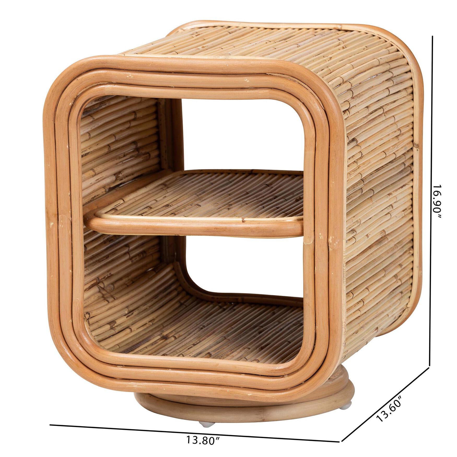 Bethari Bohemian Natural Rattan Nightstand, , alternate image number 6