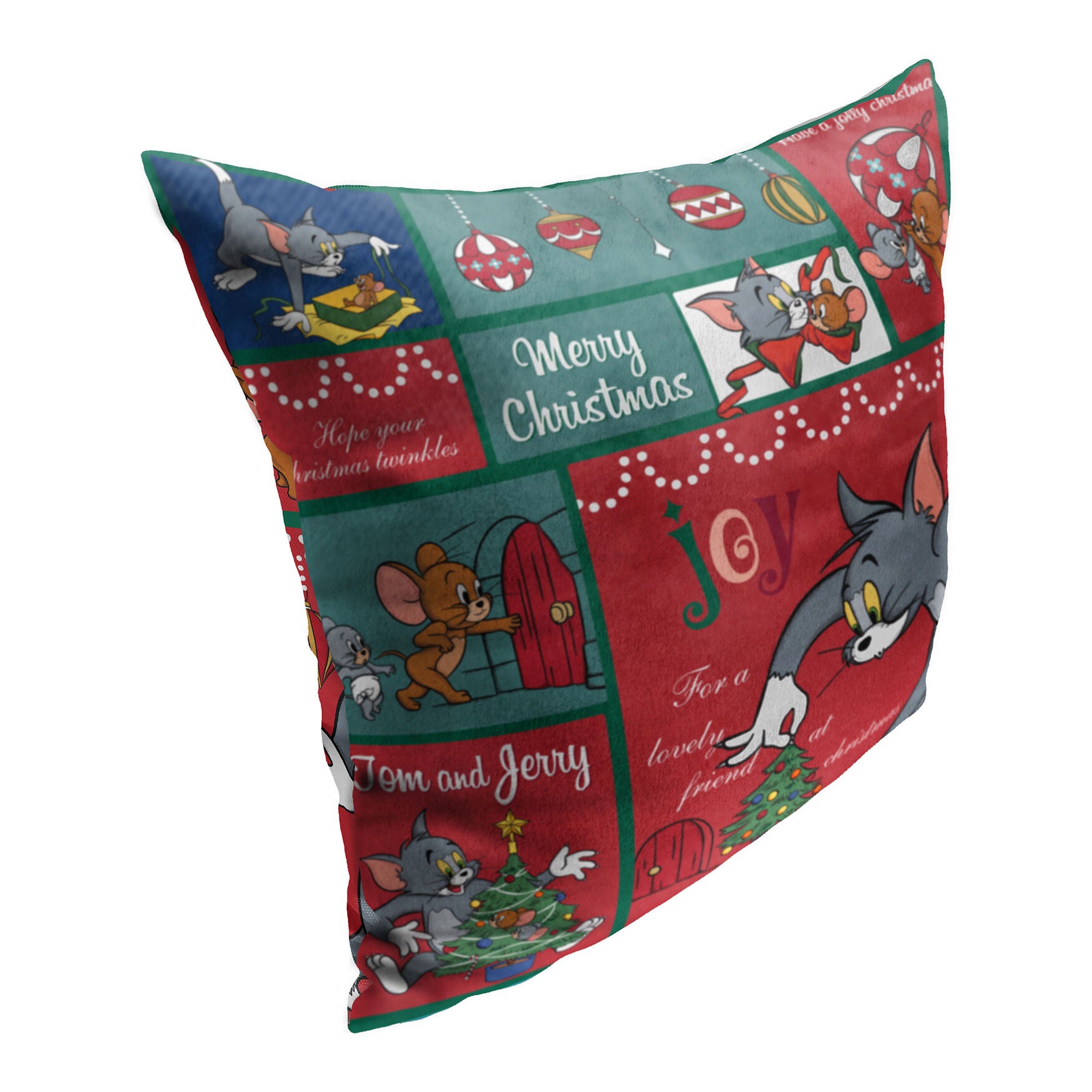 Wb Tom And Jerry Christmas Compilation 18X18 Printed Throw Pillow, , alternate image number 2