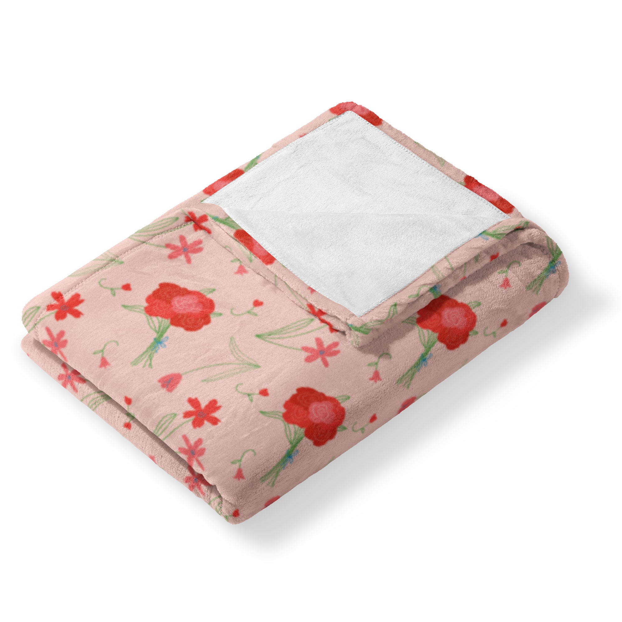 Valentine's Day Flowers Silk Touch Throw Blanket 60x80 Inches, FLOWER THROW, alternate image number 3