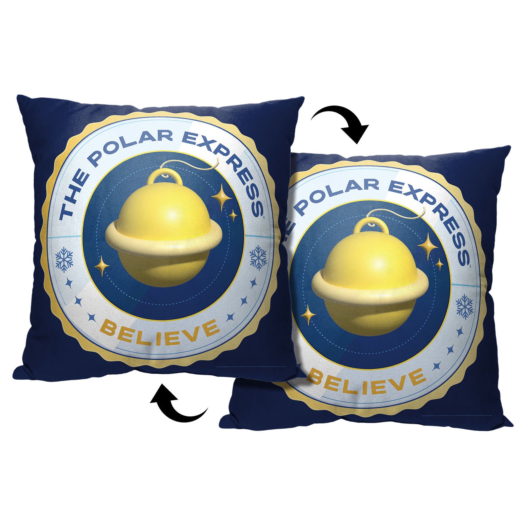 Wb Polar Express Believe 18X18 Printed Throw Pillow, O, hi-res image number 0