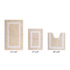Hotel Collectionis Bath Mat Rug 3 Piece Set (17" x 24" | 20" x 20" | 21" x 34"), SAND WHITE, hi-res image number null