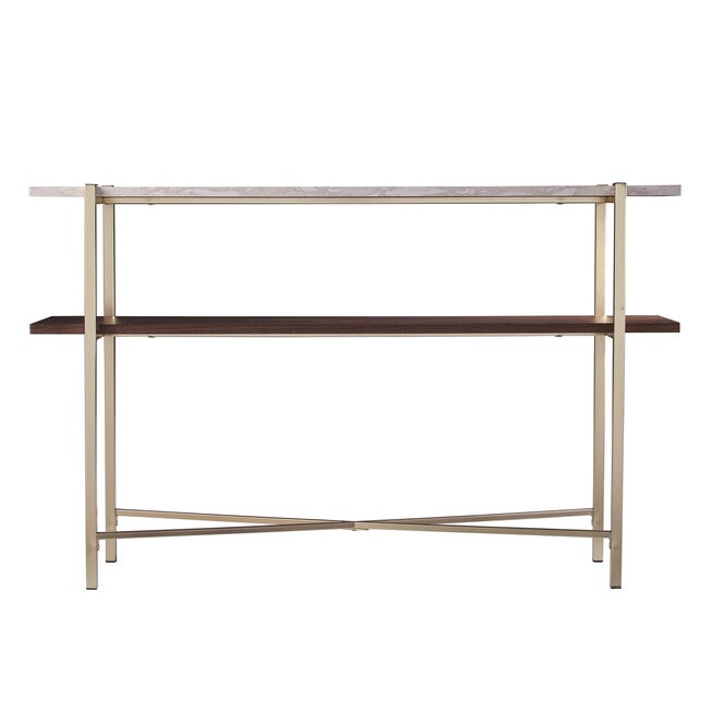 Ardmillan Faux Marble Console Table w/ Storage, , alternate image number 1