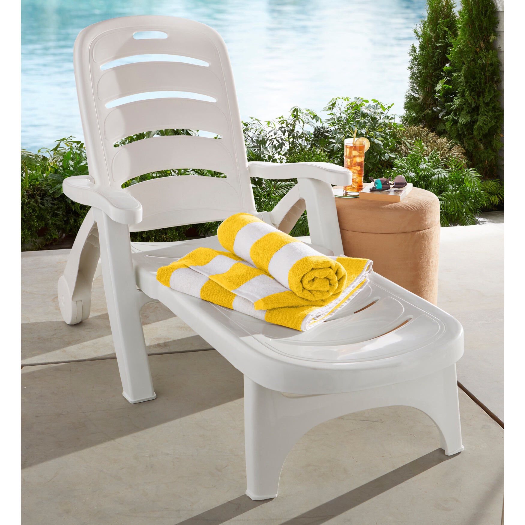 2 pc. Beach Towel Set, YELLOW, hi-res image number 0