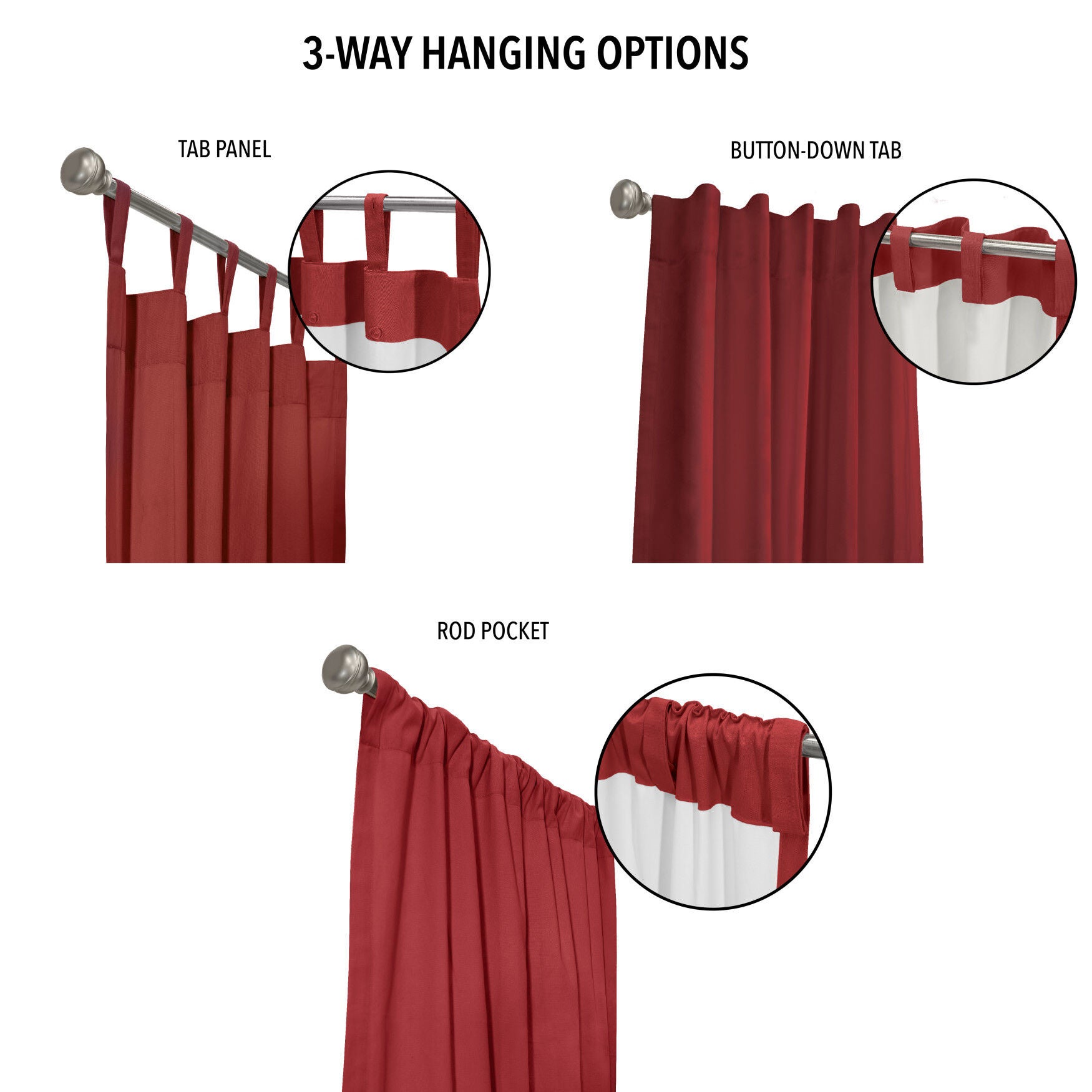 Weathermate Topsions Room Darkening Curtain Panel Pair, , alternate image number 8
