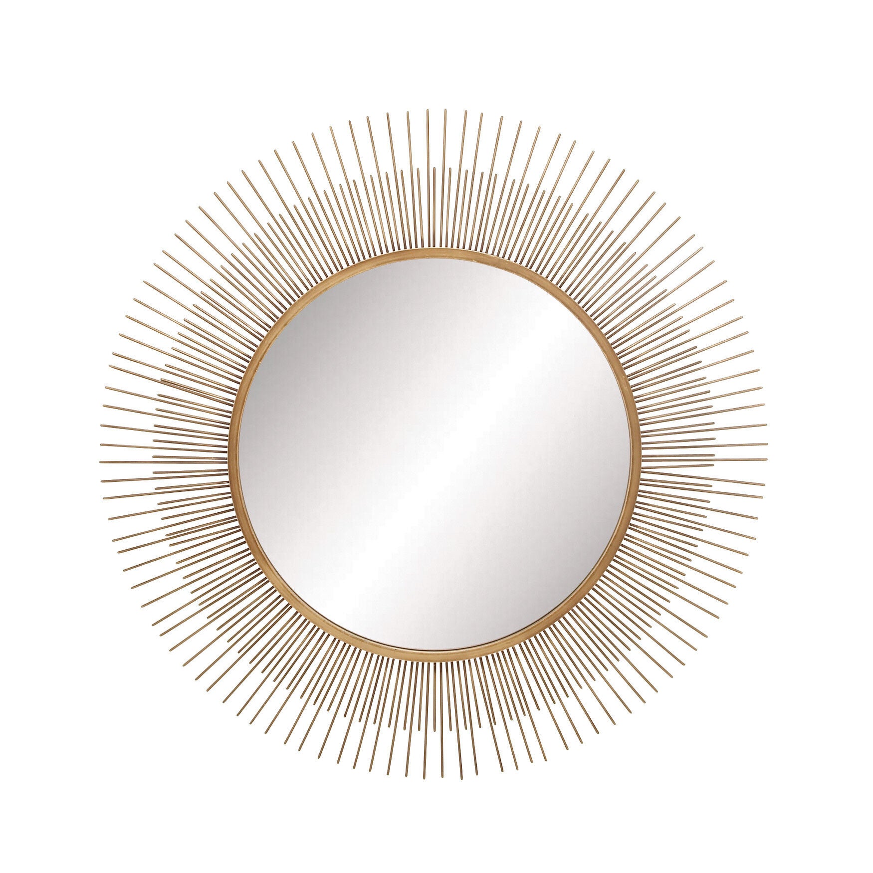 Gold Modern Metal Wall Mirror, GOLD, hi-res image number 0