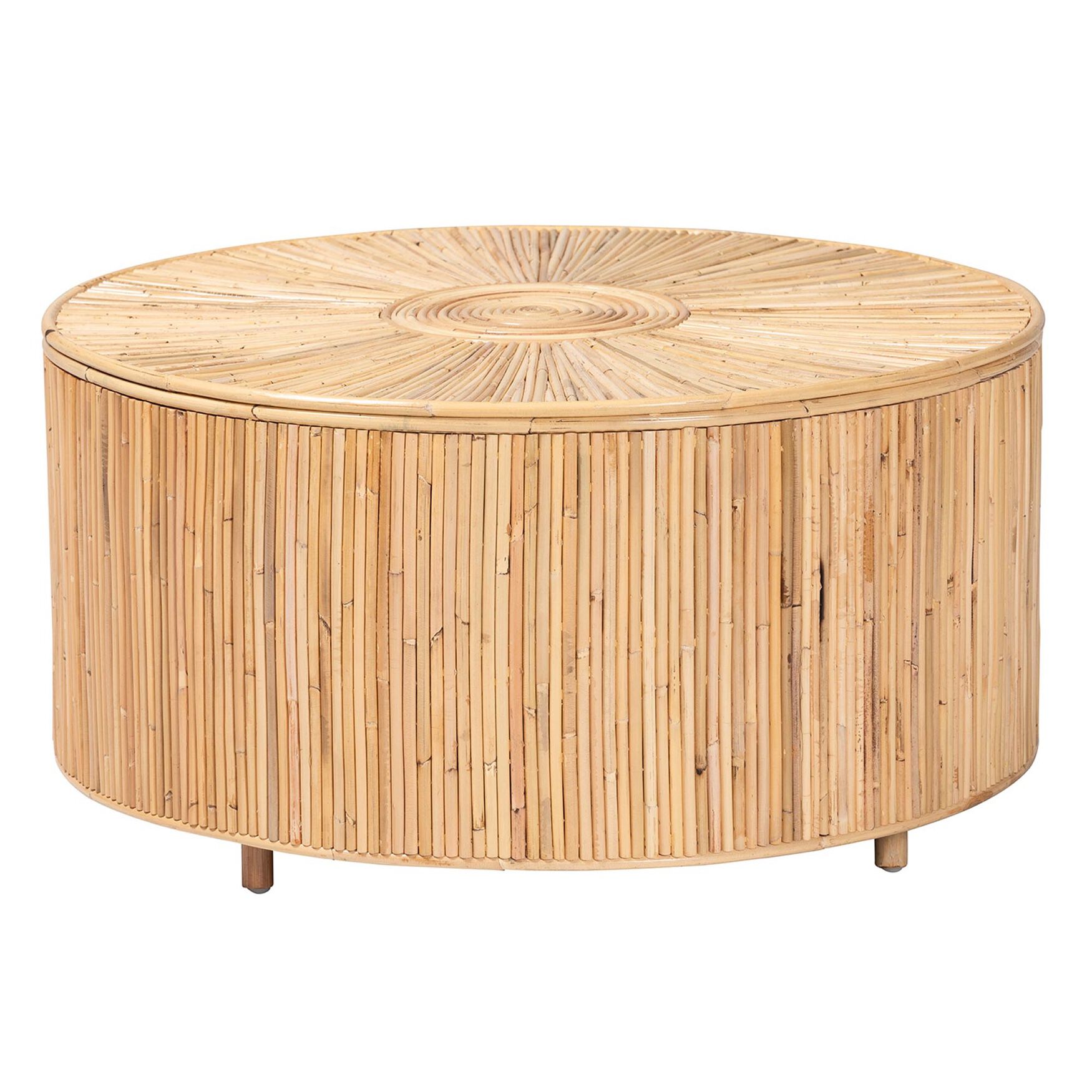 Miami Bohemian Light Honey Rattan Coffee Table, LIGHT HONEY, hi-res image number 0