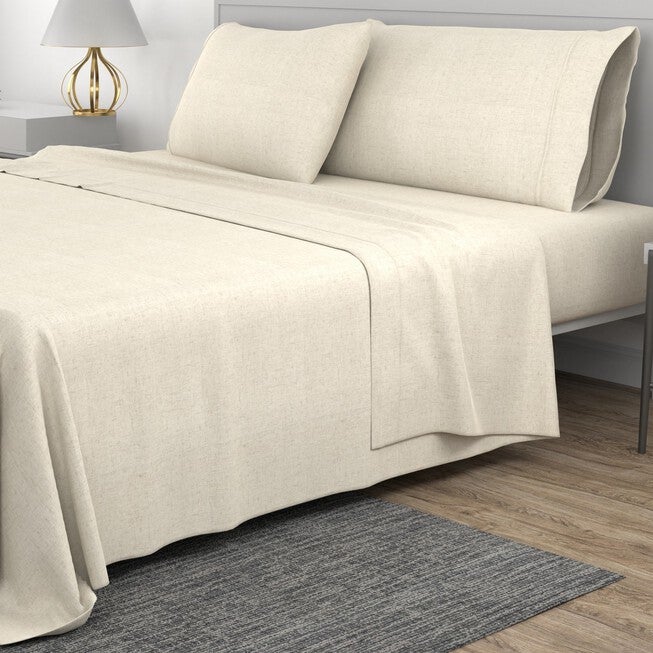Portico Linen Blend 4 Piece Sheet Set Sheet Set, , alternate image number null