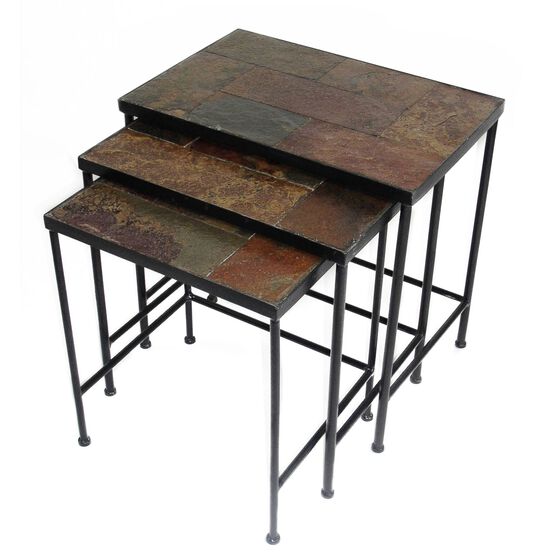 3-Pc. Slate Nesting Tables, BLACK, hi-res image number null
