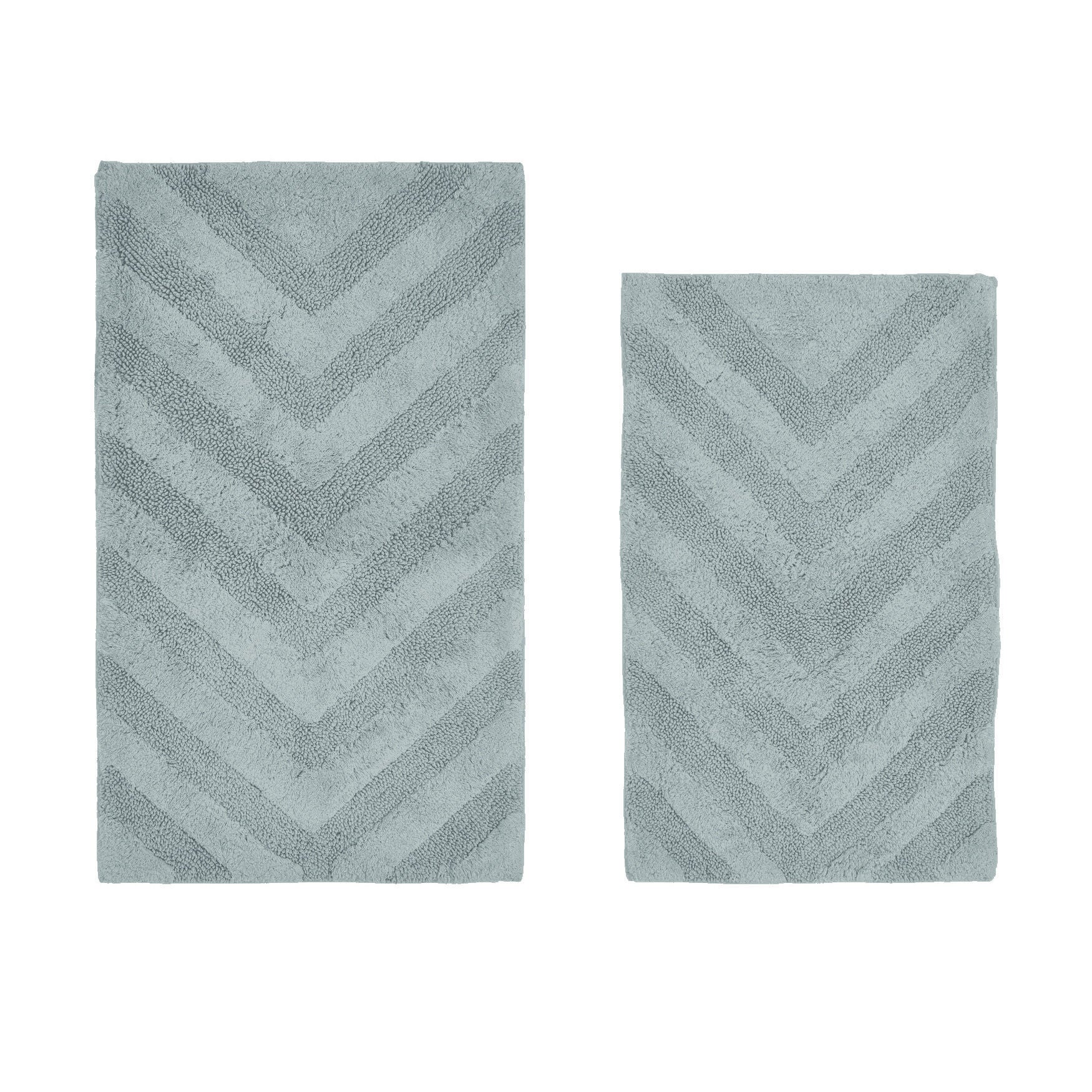 Hugo Collection 100% Cotton 2 Piece (21 inches X 34 inches | 24 inches X 40 inches) Bath Rug Set, BLUE, hi-res image number 0