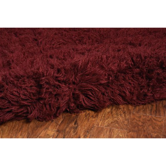 Flokati Burgundy Rug, , alternate image number null