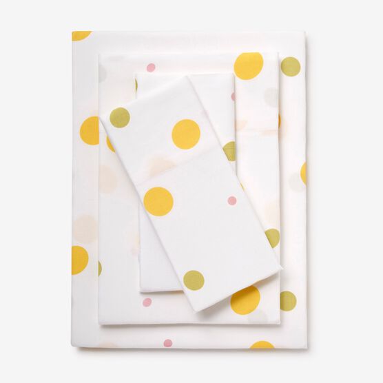 300-TC Cotton Printed Bed Tite™ Sheet Set, YELLOW DOTS, hi-res image number null