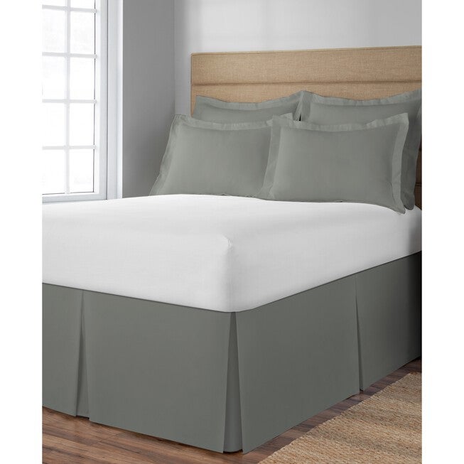 Space Maker Extra-Long 21 inches Drop length Silver Bed Skirt, SILVER, hi-res image number 0