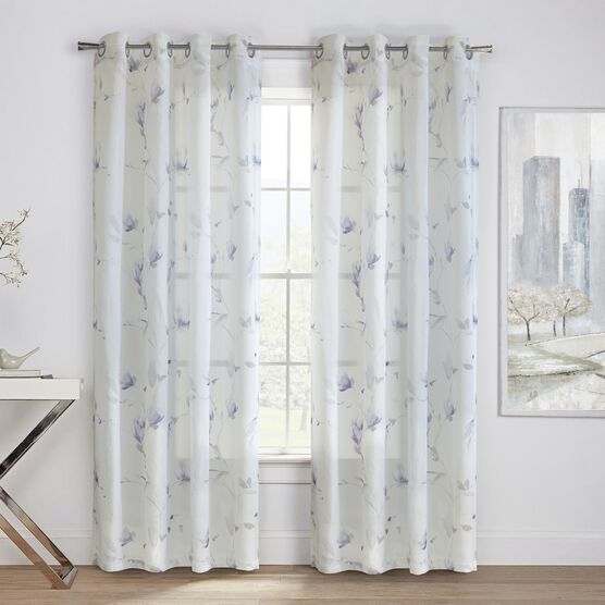Habitat Symphony Indoor Single Grommet Curtain Panel, PURPLE, hi-res image number null