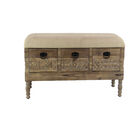 Brown Chinese Fir Farmhouse Bench, 20x47x16, , alternate image number null