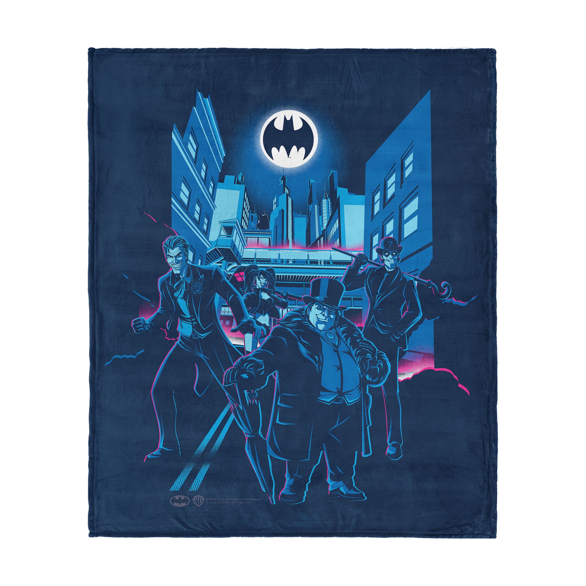 Warner Bros. DC Batman Villains Silk Touch Throw Blanket 50x60 Inches, BATMANTHROW, hi-res image number 0