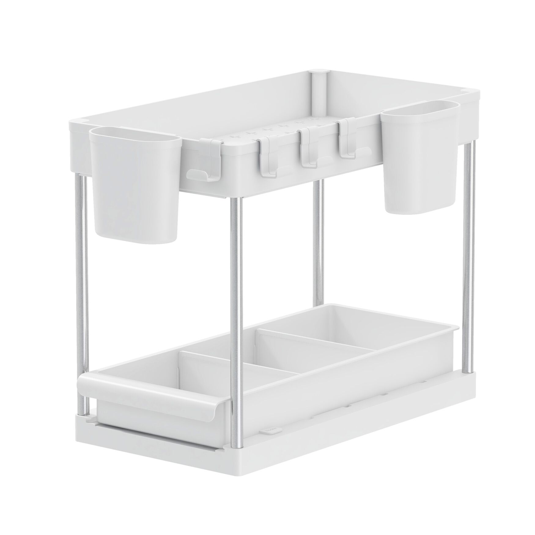 2 Shelf Under Sink Organizer W/ Drawer, , on-hover image number 1