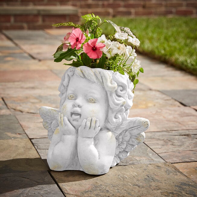 Angel Planter, STONE, hi-res image number 0