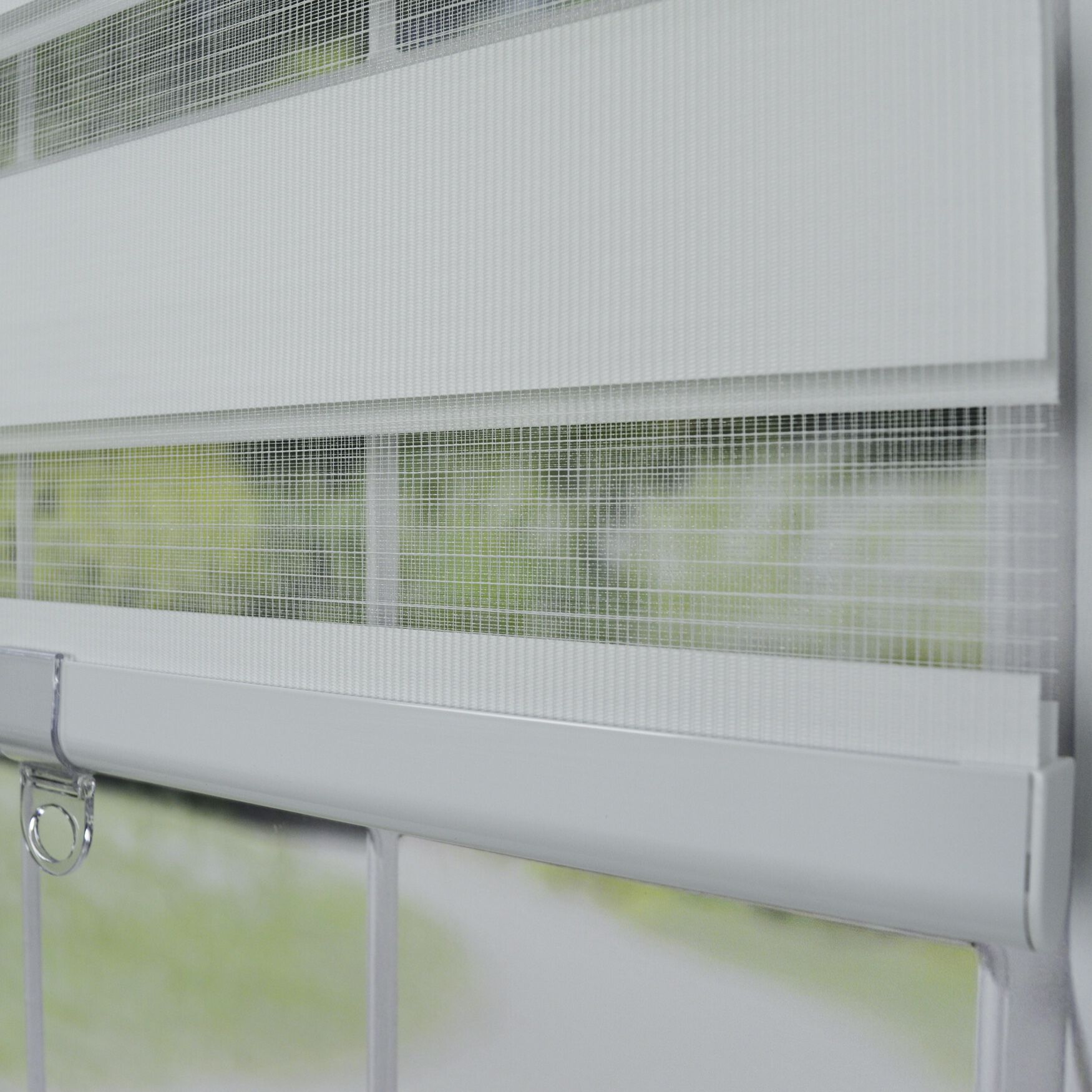 Cordless Zebra Slimline Privacy Window Shade Window, , alternate image number 4