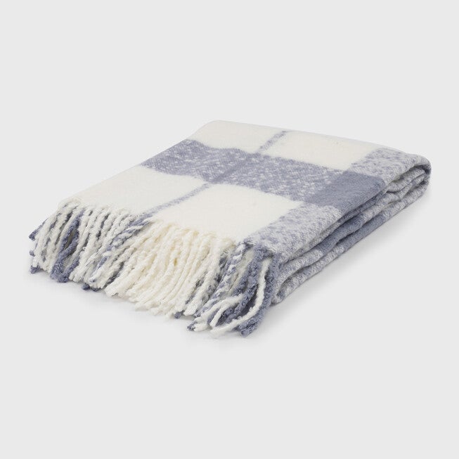 Plaid Mohair Throw, , on-hover image number 1