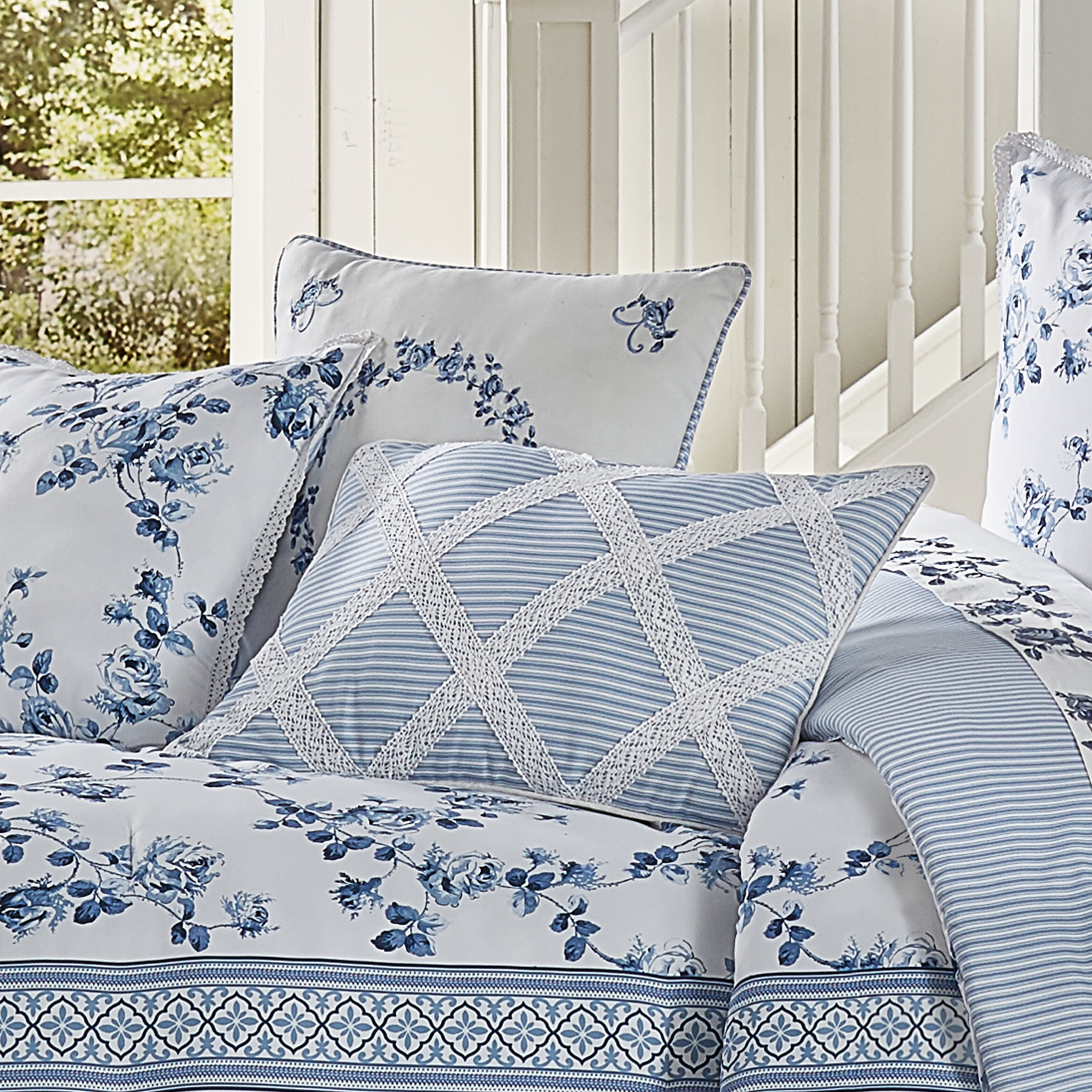 Rialto Boudoir Decorative Throw Pillow, FRENCH BLUE, alternate image number 1