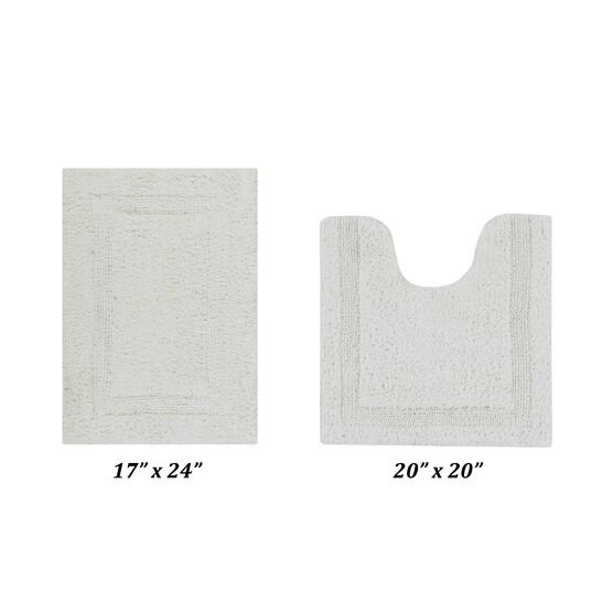 Lux Collectionis Bath Mat Rug 2 Piece Set (17" x 24" | 20" x 20"), IVORY, hi-res image number null