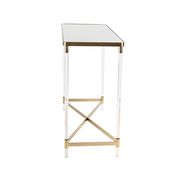 Clear Contemporary Acrylic Console Table, 32 x 44, , alternate image number null