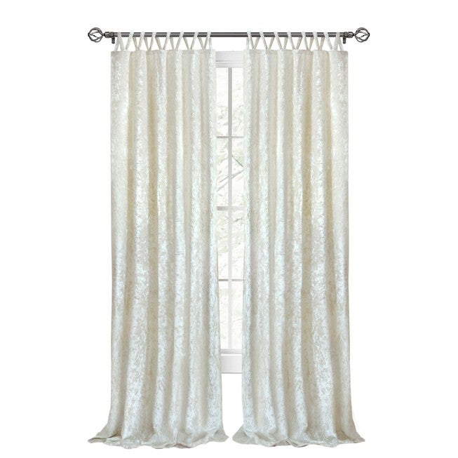 Harper Criss-Cross Window Curtain Panel - 50x63, CREAMY WHITE, hi-res image number 0