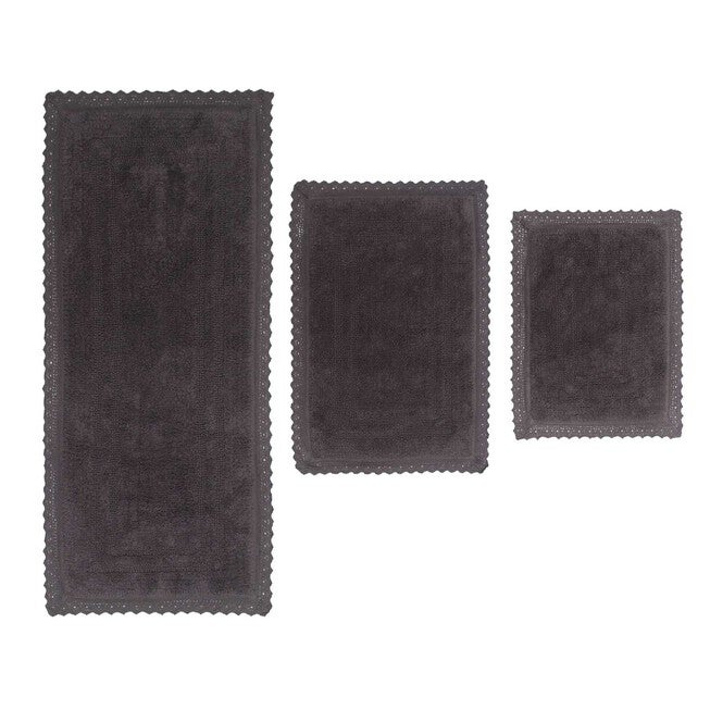 Opulent 3 Piece Bath Rug Collection, GREY, hi-res image number null