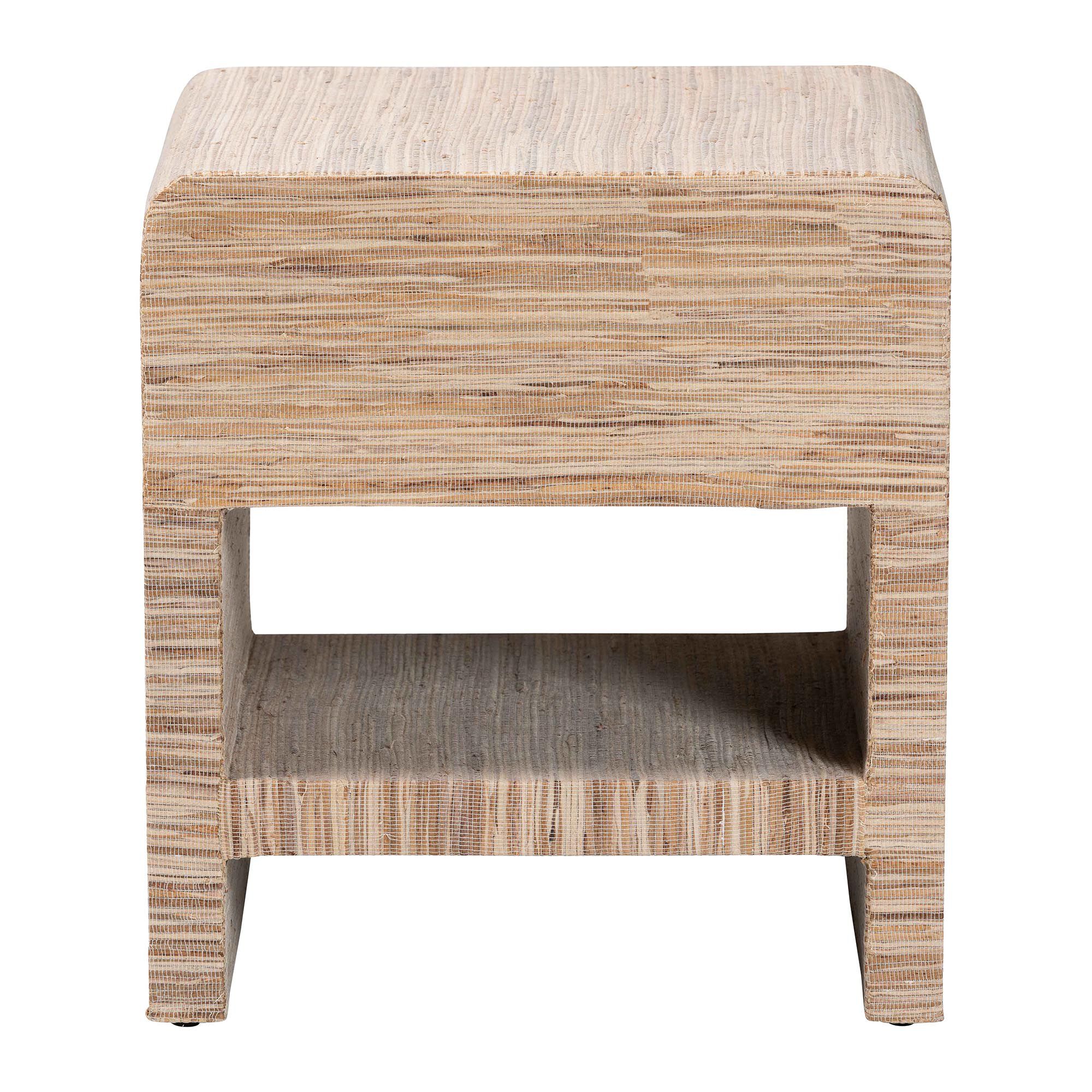 Callan Bohemian Woven Natural Grasscloth 1-Drawer Nightstand, NATURAL/GOLD, alternate image number 5