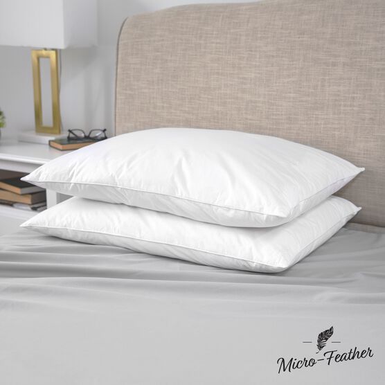 SensorPEDIC Micro-Feather Plush Pillows - 2 Pack, WHITE, hi-res image number null