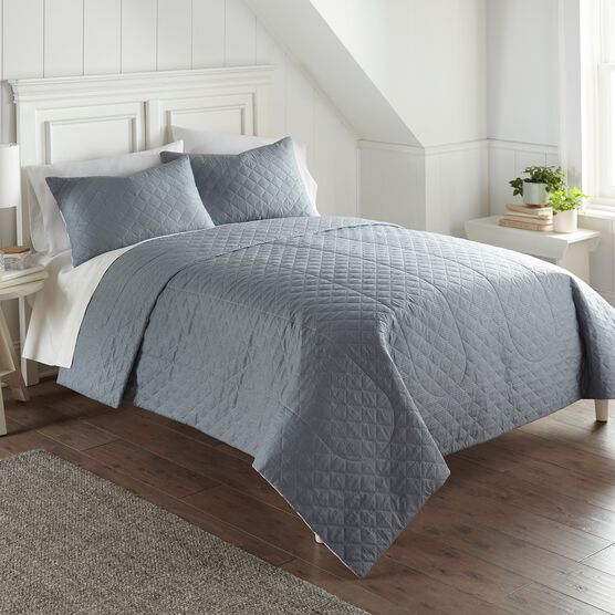 Seersucker Geo Design 6-in-1 Quilt Set, , alternate image number null