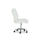 Fulton Faux Flokati Office Chair White, , alternate image number null