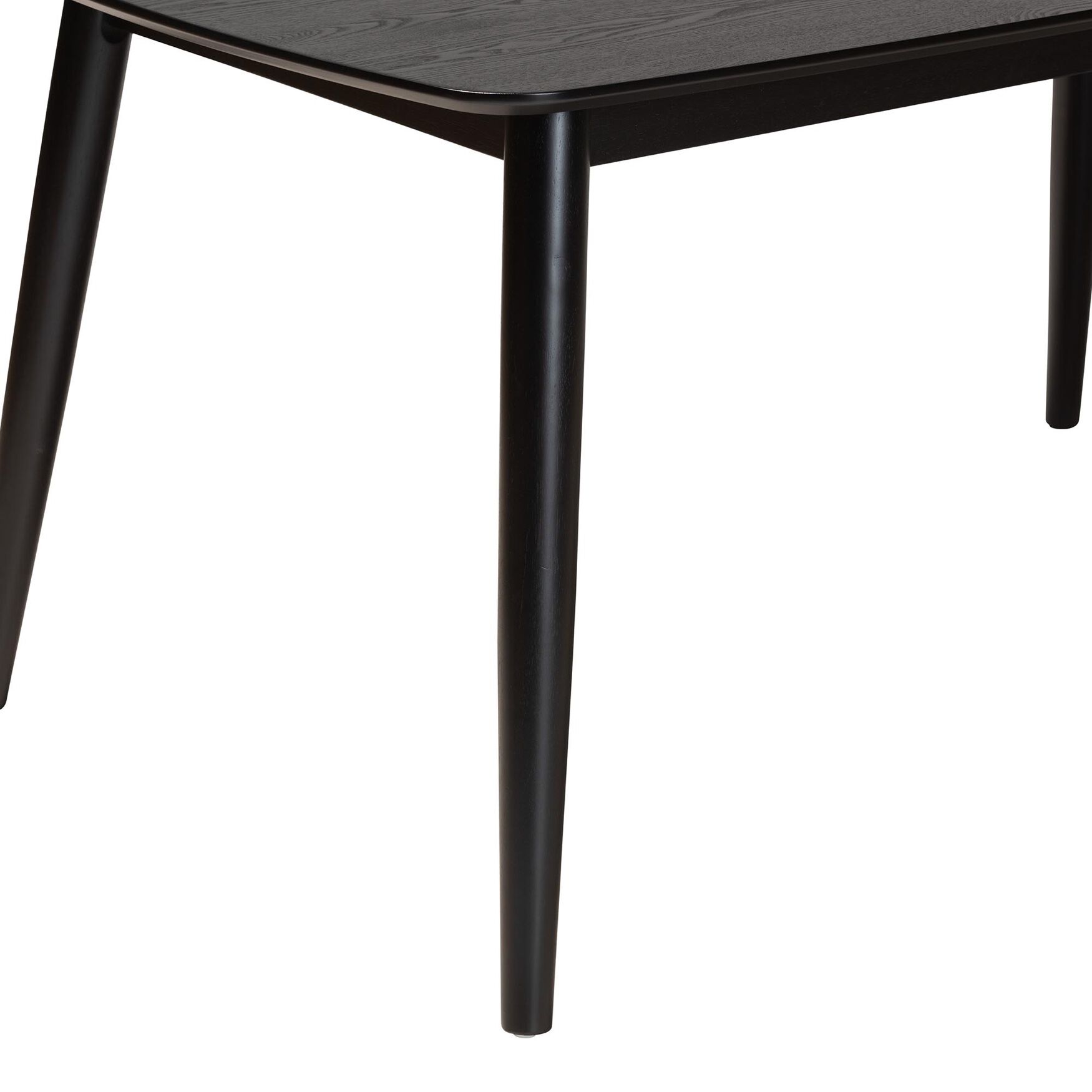 Flora Mid-Century Modern Black Finished Wood Dining Table, , alternate image number 19