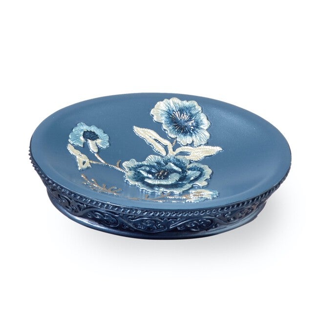 Dublin Rose Soap Dish, BLUE, hi-res image number 0