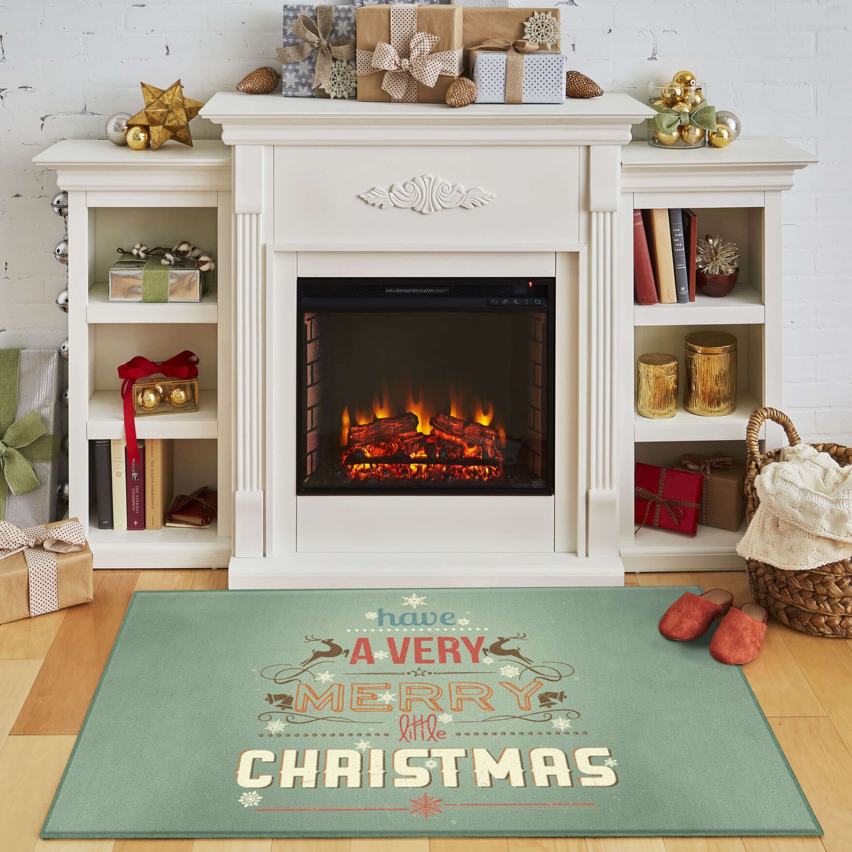 Merry Little Christmas Multi Kitchen Rug, , alternate image number 5