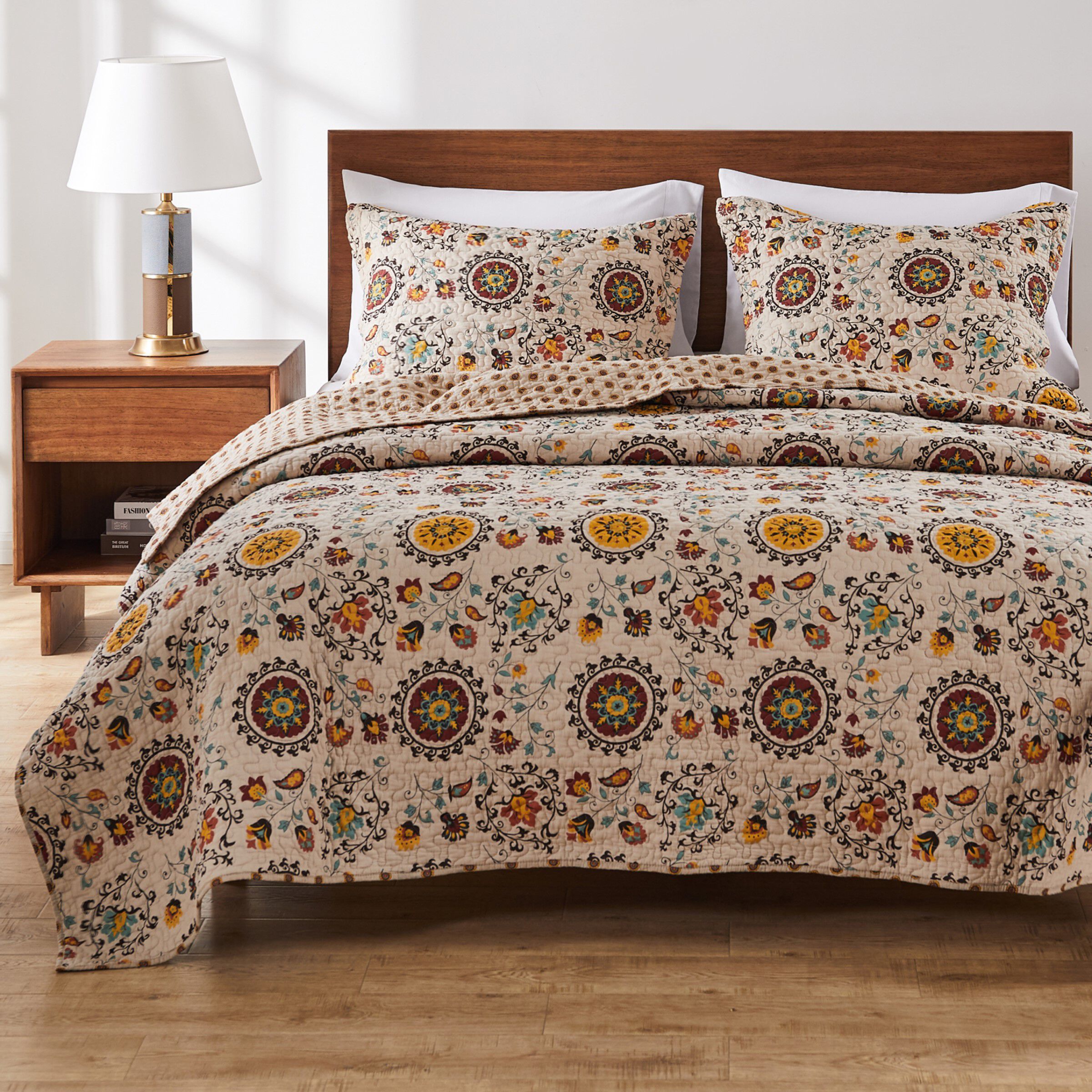 Andorra 100% Cotton Quilt Set, MULTI, alternate image number 2
