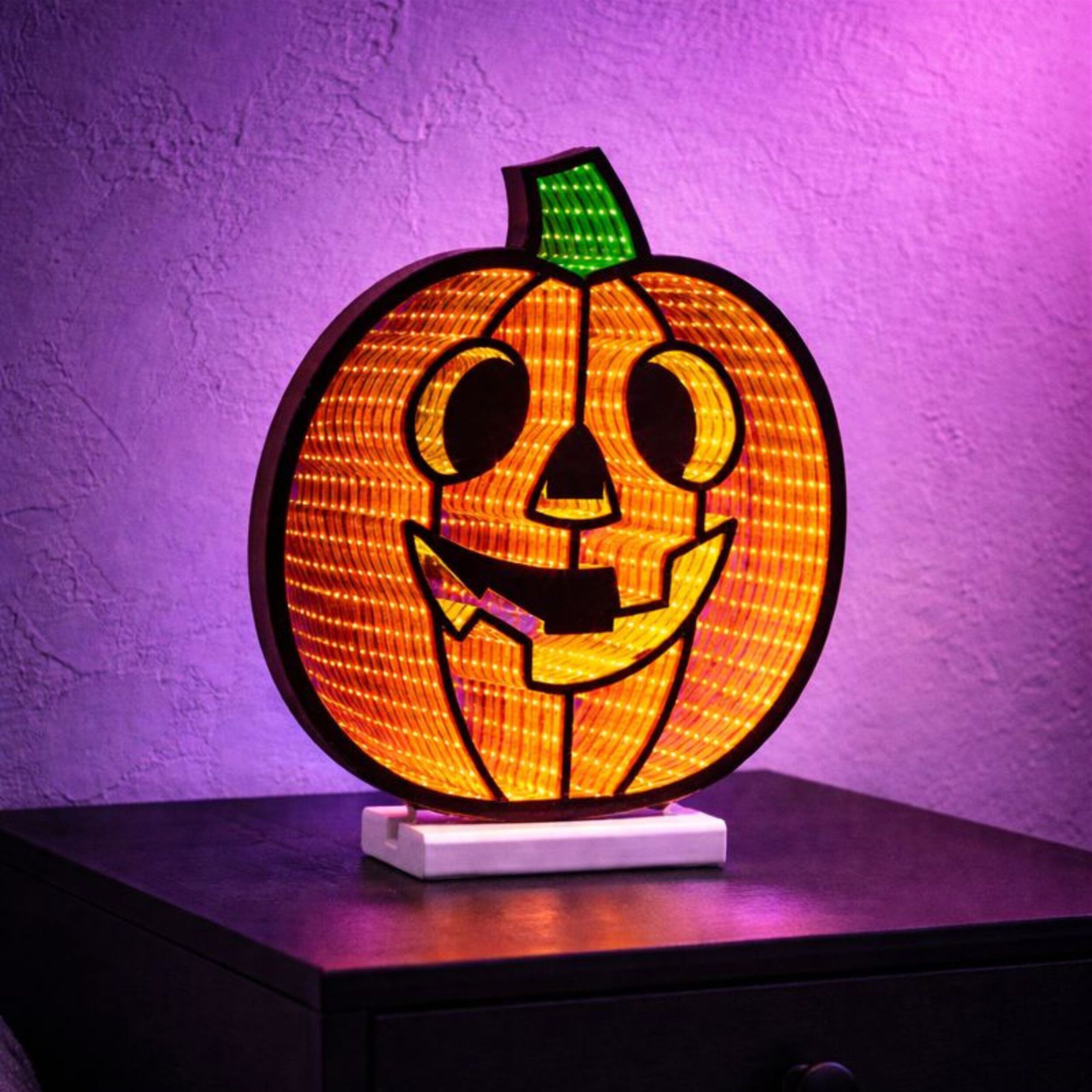 Jack-O-Lantern Ekkolight 14.5 inchesH, ORANGE BLACK GREEN, alternate image number 2