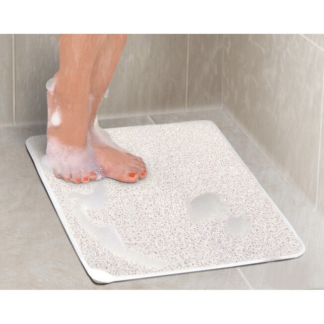 Non-Slip Hydro Shower Rug, WHITE, hi-res image number 0