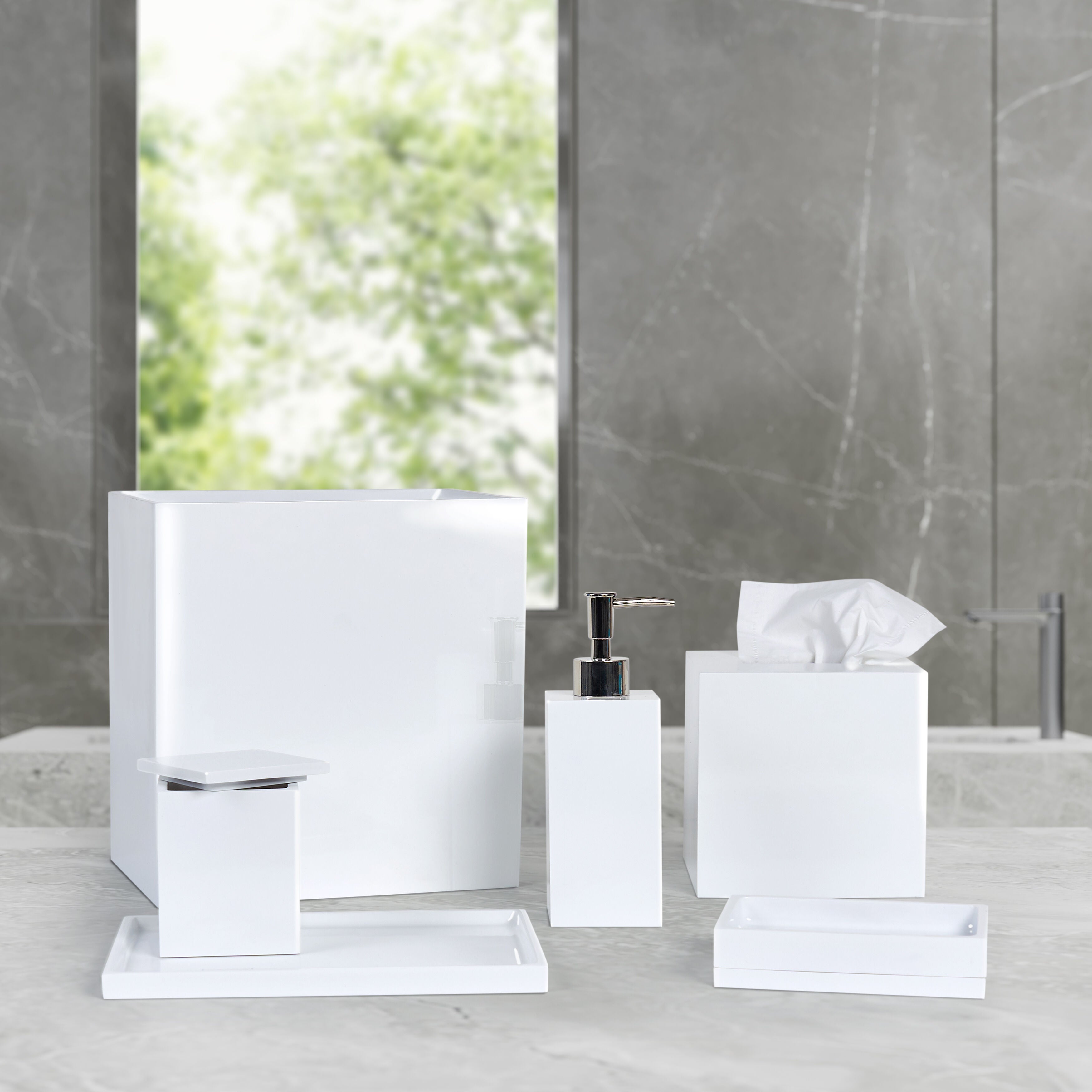 CUTTING EDGE BATH ACCESSORIES TISSUE COVER, PALE GOLD, alternate image number 1