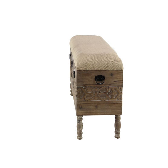 Brown Chinese Fir Farmhouse Bench, 20x47x16, , alternate image number null