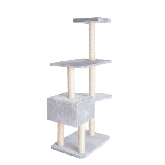 Gleepet 57" Real Wood Cat Tree With Condo And Perch, , alternate image number null