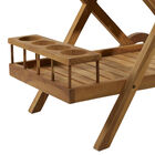 Brown Teak Wood Traditional Rolling Serving Cart, , alternate image number null