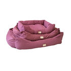 Bolstered Dog Bed, Anti-Slip Pet Bed, Burgundy, X-Large, , alternate image number null