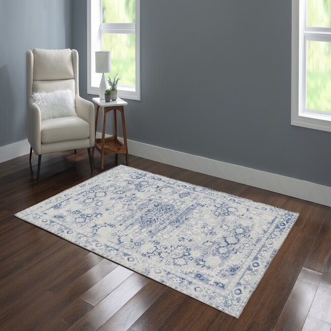 Washable Harris Grey/Ivory Rug, , alternate image number null