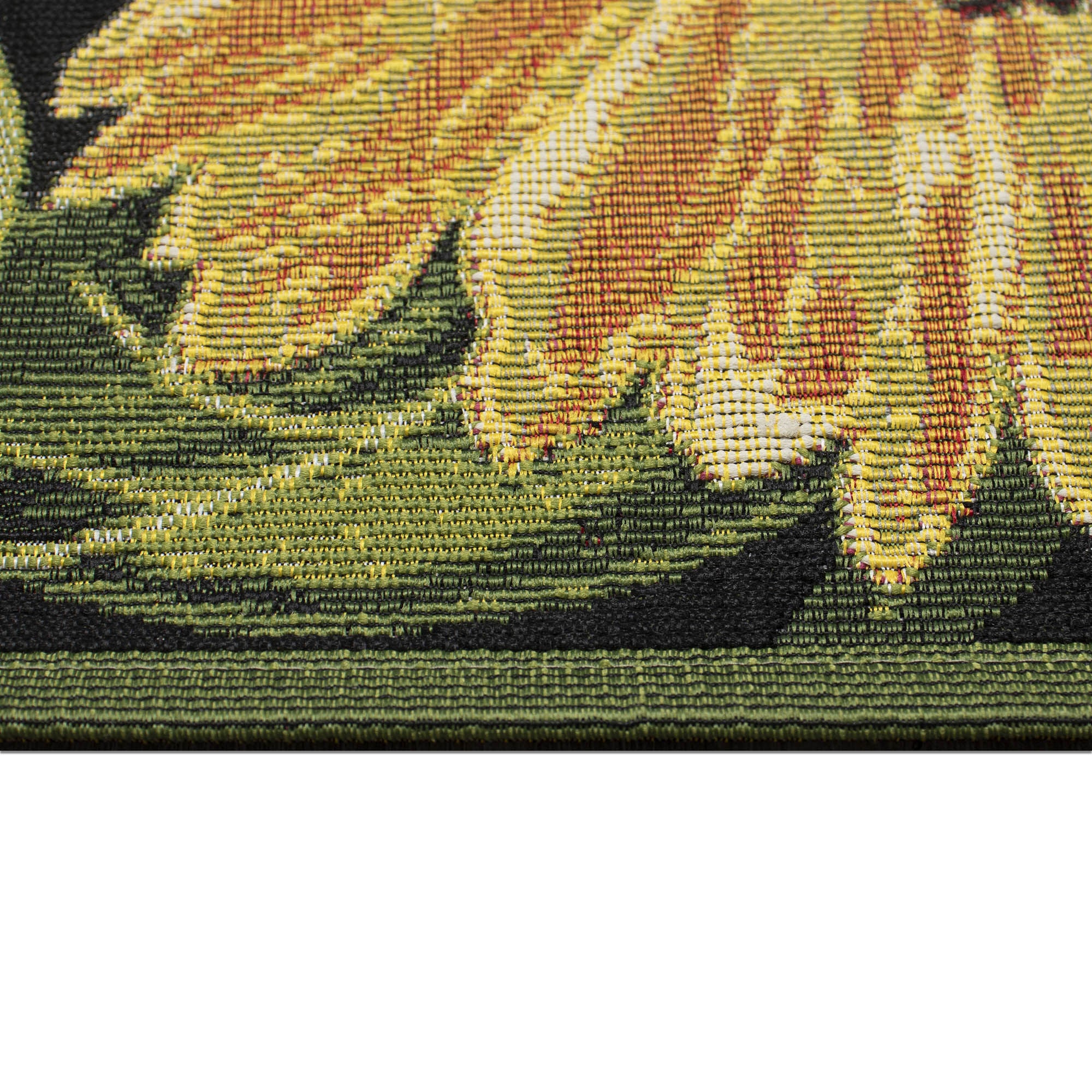 Liora Manne Marina Sunflowers Indoor/Outdoor Area Rug Black 3 feet 3 inches x 4 feet 11 inches, BLACK, alternate image number 4