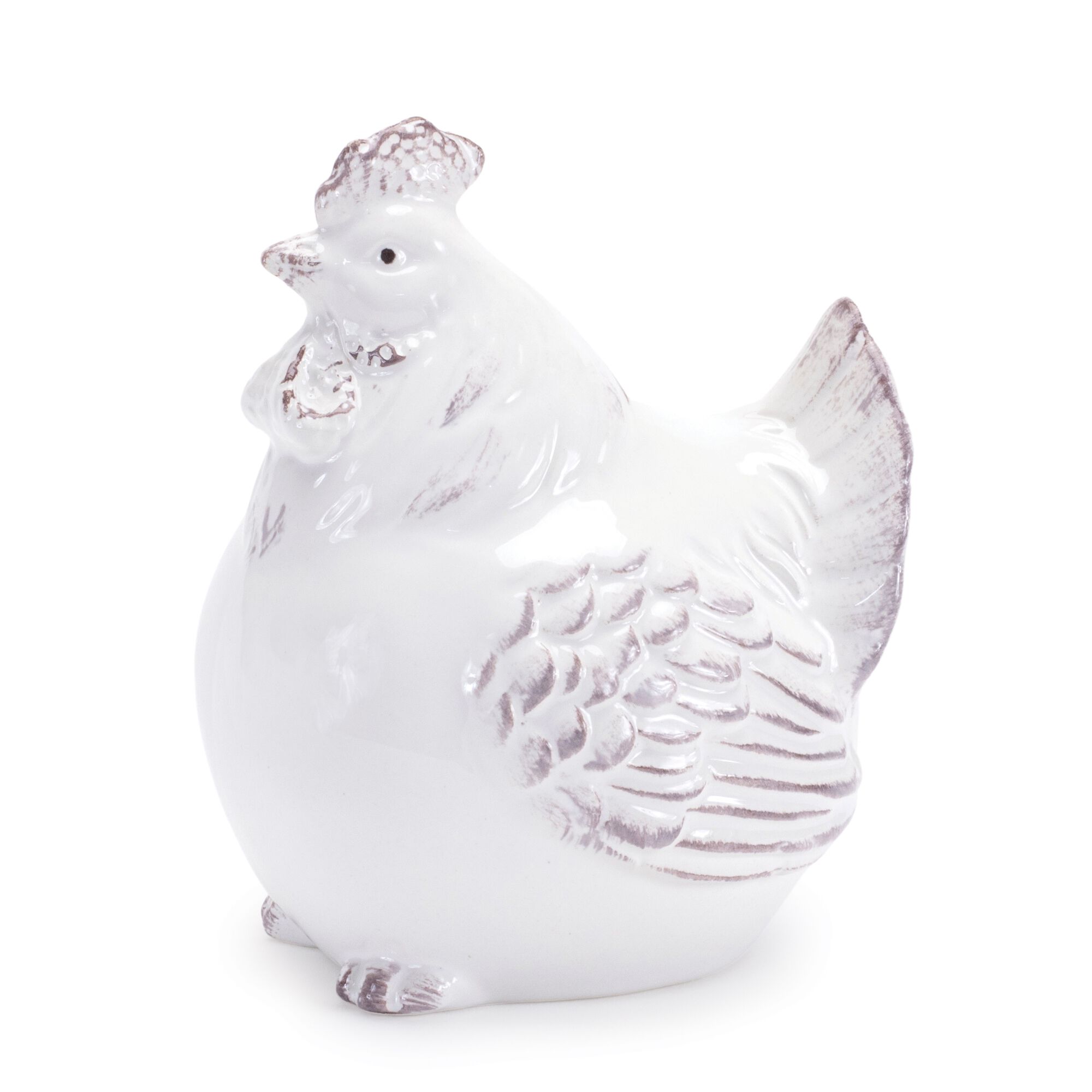 Ceramic Chicken Decor (Set of 6), WHITE/BEIGE, alternate image number 3