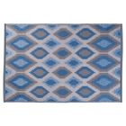 Blue Ikat Outdoor Rug 4X6 Ft Floor Coverings, , alternate image number null