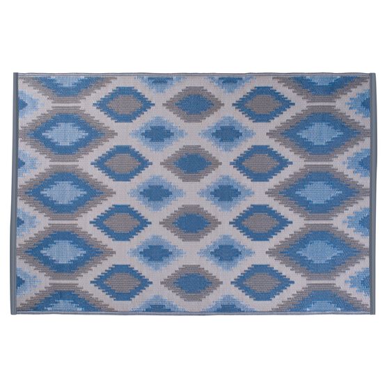 Blue Ikat Outdoor Rug 4X6 Ft Floor Coverings, , alternate image number null