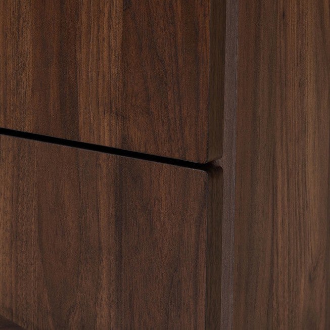 Graceland Mid-Century Modern Transitional Walnut Brown Finished Wood 2-Drawer Nightstand, , alternate image number null