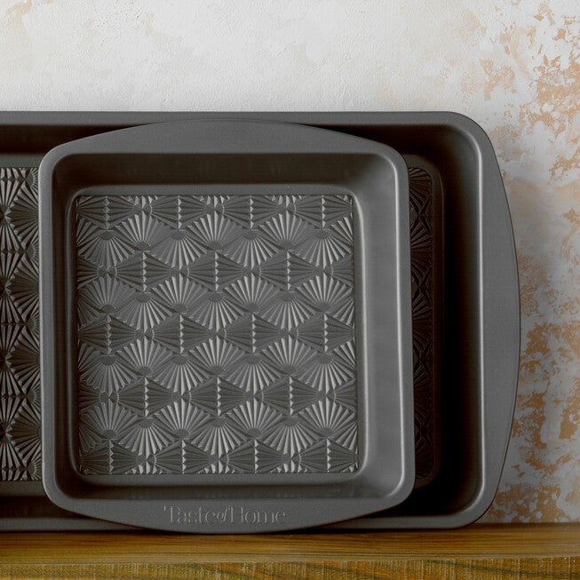 8 Inch Non Stick Metal Square Baking Pan, ASH GREY, hi-res image number 0